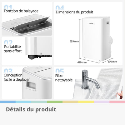 COMFEE Breezy Cool 2.6 | Climatiseur Mobile Connecté 9000 BTU